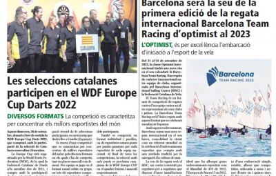 Premsa: L'Esportiu 2022-09-28 Catalunya a la WDF Europe Cup 2022